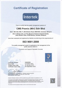 CMS Premix (Miri) ISO 9001:2008